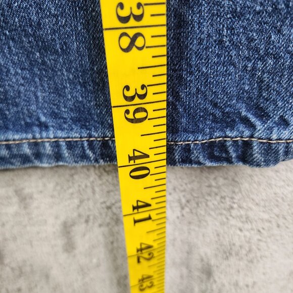 Mens Express Jeans Denim Blue Rocco Slim Fit Straight Leg 100% Cotton Size 32x32 - Picture 13 of 14